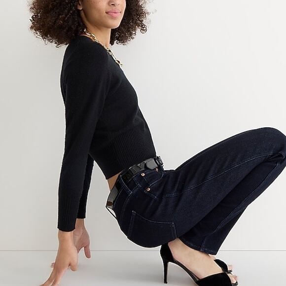 NEW J Crew Vintage Slim Straight Leg Mid High Rise Dark Indigo Wash Size 29 - Picture 2 of 8